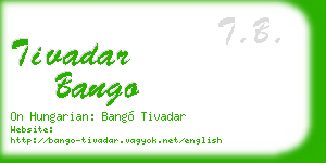 tivadar bango business card